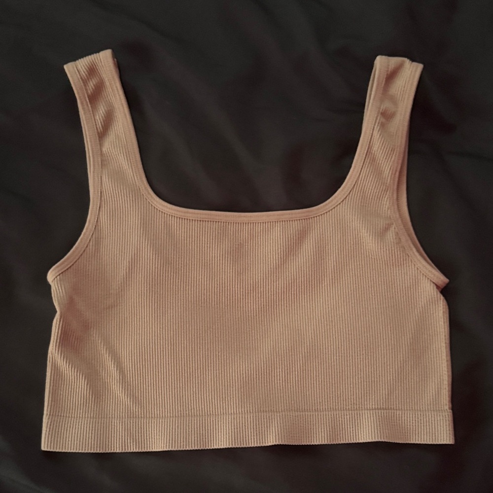 Forever 21 Ribbed Bandeau - Cream